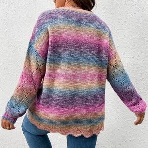 SHEIN Multi color plus size sweater